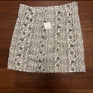 Free People Black and White A-line Mini Skirt
